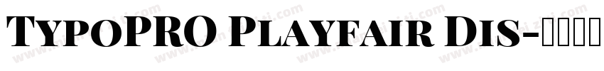 TypoPRO Playfair Dis字体转换